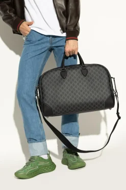 Gucci BLACK Carry-On Bag Emblem Medium