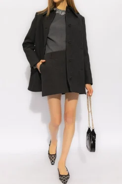 Gucci BLACK Coat with textured pattern