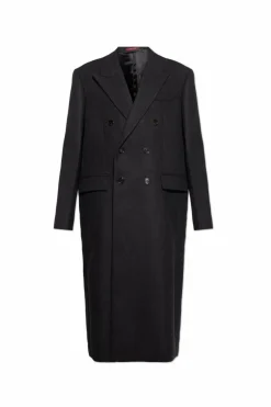 Gucci BLACK Double-breasted wool coat