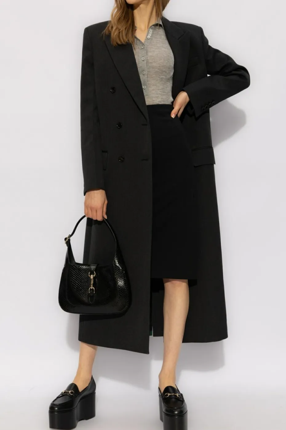 Gucci BLACK Double-breasted coat