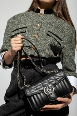 Gucci BLACK ‘GG Marmont Mini’ shoulder bag