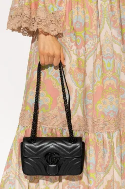 Gucci BLACK ‘GG Marmont Mini’ shoulder bag