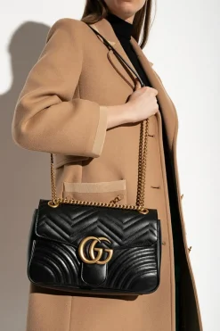 Gucci BLACK 'GG Marmont' shoulder bag