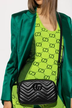 Gucci BLACK ‘GG Marmont’ shoulder bag