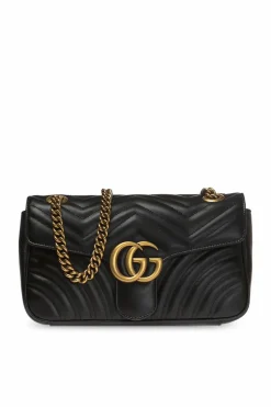 Gucci BLACK 'GG Marmont' shoulder bag