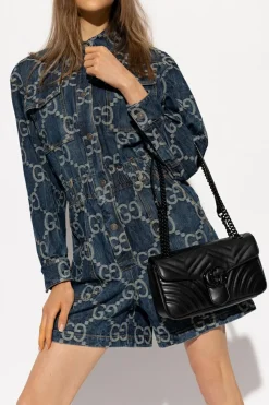 Gucci BLACK ‘GG Marmont Small’ shoulder bag