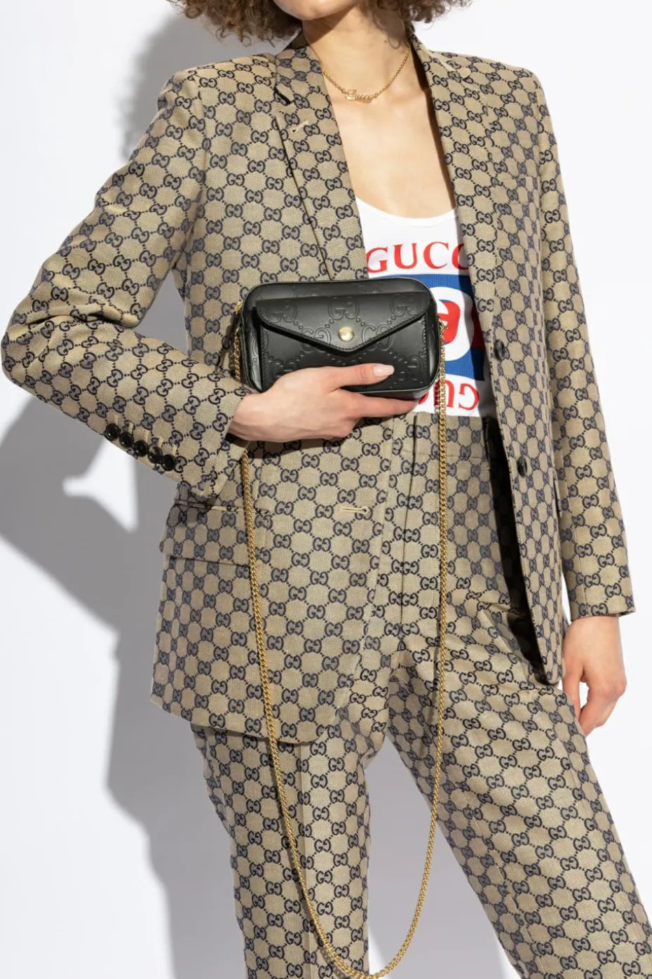 Gucci BLACK ‘GG Super Mini’ Shoulder Bag