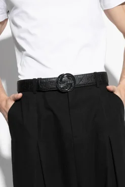 Gucci BLACK 'Guccissima' Leather Belt