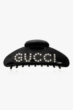 Gucci BLACK Hair clip with logo