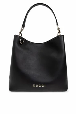 Gucci BLACK Handbag GG Emblem Small