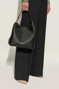 Gucci BLACK Handbag GG Emblem Small