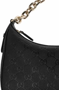 Gucci BLACK Handbag GG Emblem Medium