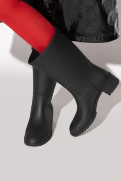 Gucci BLACK Heeled rain boots