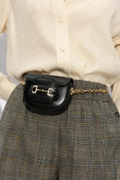 Gucci BLACK ‘Horsebit 1955’ belt bag