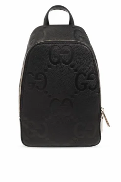 Gucci BLACK ‘Jumbo GG’ one-shoulder backpack