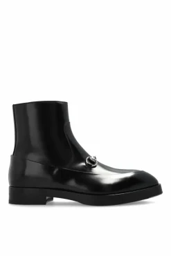 Gucci BLACK Leather ankle boots