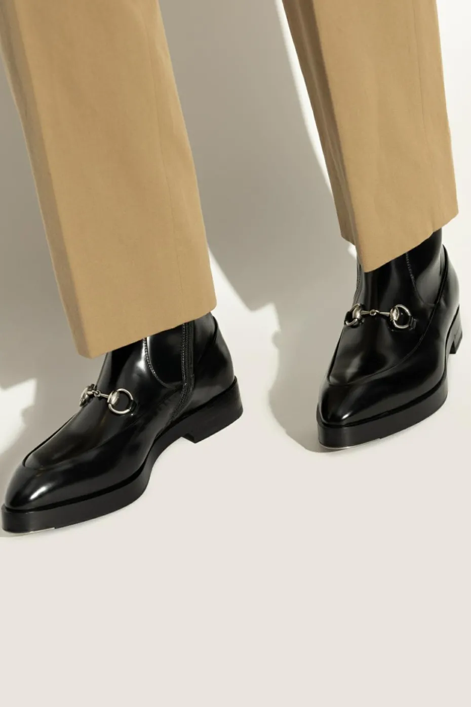 Gucci BLACK Leather ankle boots