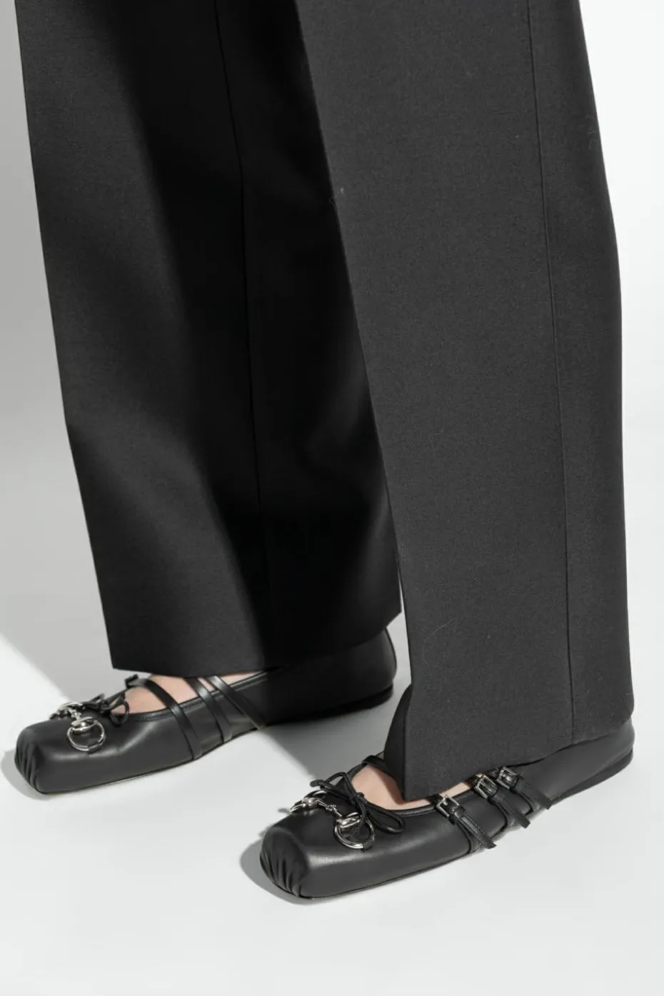 Gucci BLACK Leather ballet flats