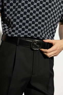 Gucci BLACK Leather belt