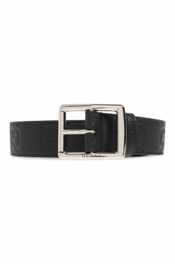 Gucci BLACK Leather belt