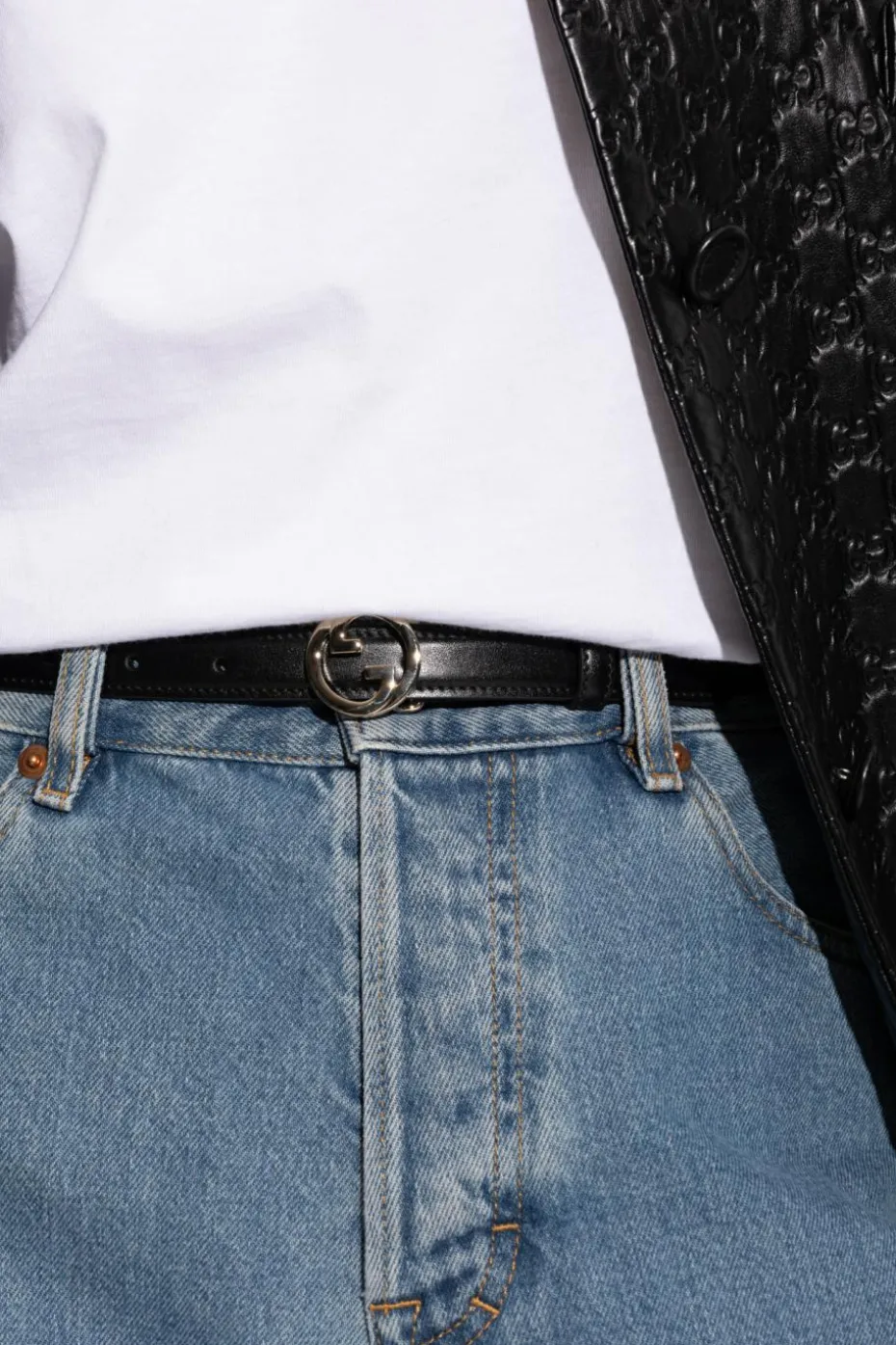 Gucci BLACK Leather belt
