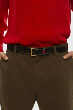 Gucci BLACK Leather belt