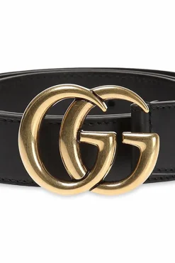 Gucci BLACK Leather belt