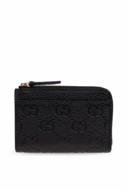 Gucci BLACK Leather card case