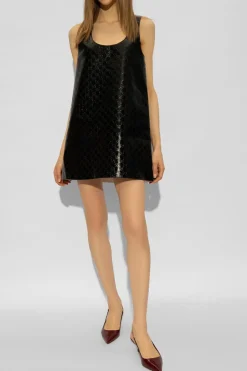 Gucci BLACK Leather dress