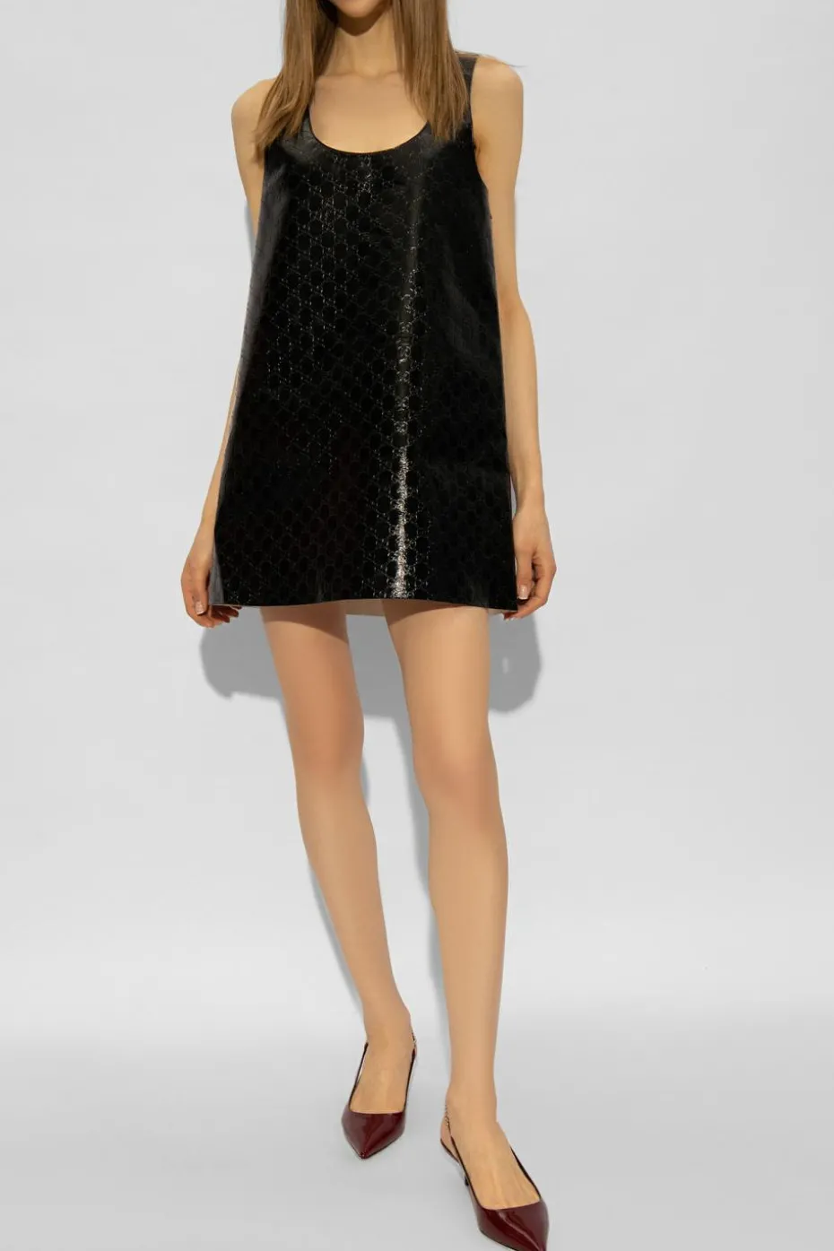 Gucci BLACK Leather dress
