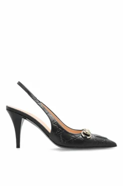 Gucci BLACK Leather high-heeled shoes