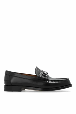 Gucci BLACK Leather 'loafers' shoes