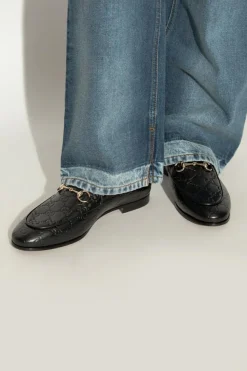 Gucci BLACK Leather 'loafers'