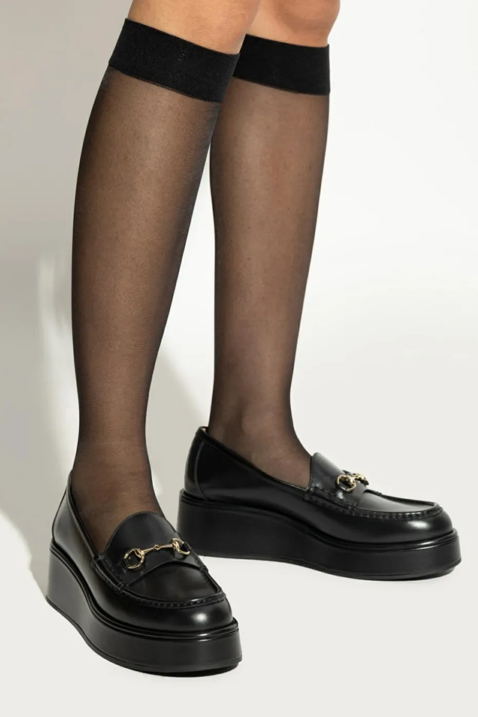 Gucci BLACK Leather platform shoes