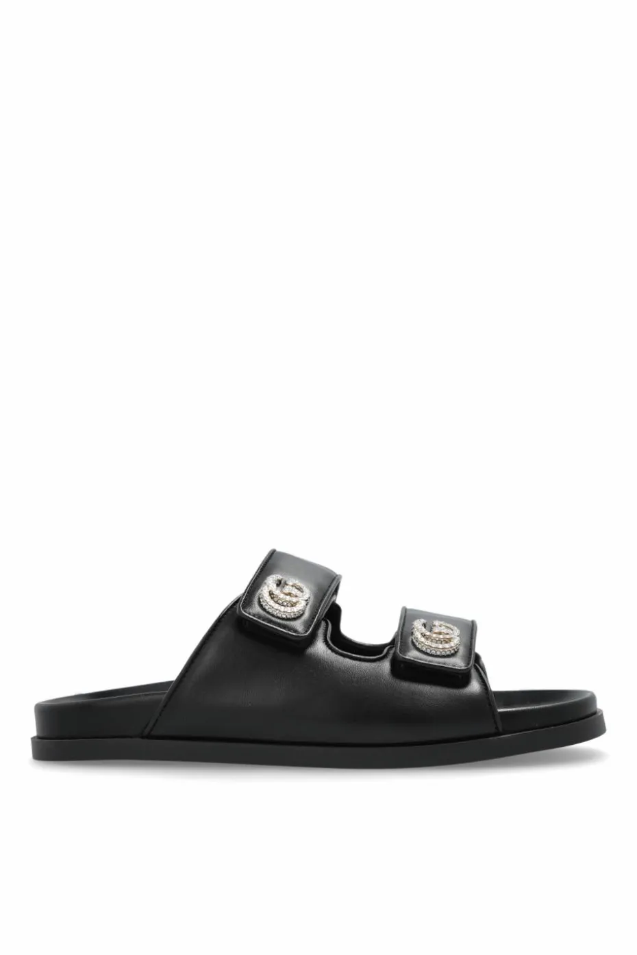 Gucci BLACK Leather slides