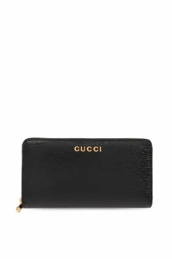 Gucci BLACK Leather wallet with logo