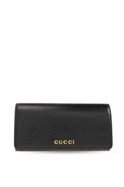 Gucci BLACK Leather wallet with logo