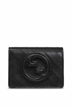 Gucci BLACK Leather wallet with logo
