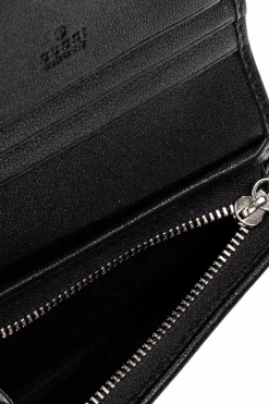 Gucci BLACK Leather wallet with logo