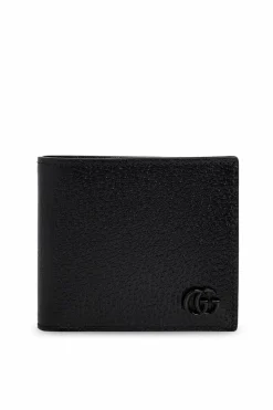 Gucci BLACK Leather wallet with logo