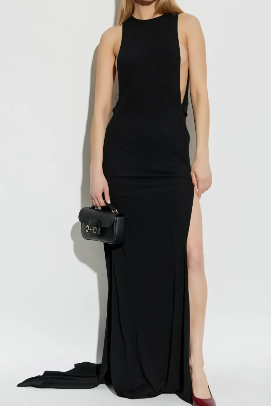Gucci BLACK Long sleeveless dress