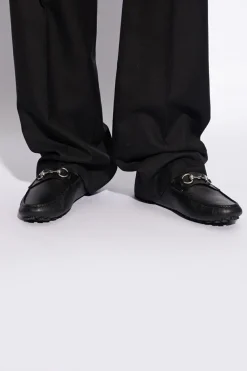 Gucci BLACK Moccasins with logo