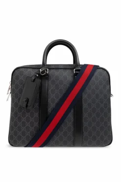 Gucci BLACK Monogram Briefcase