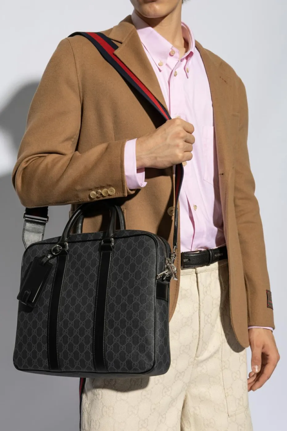 Gucci BLACK Monogram Briefcase