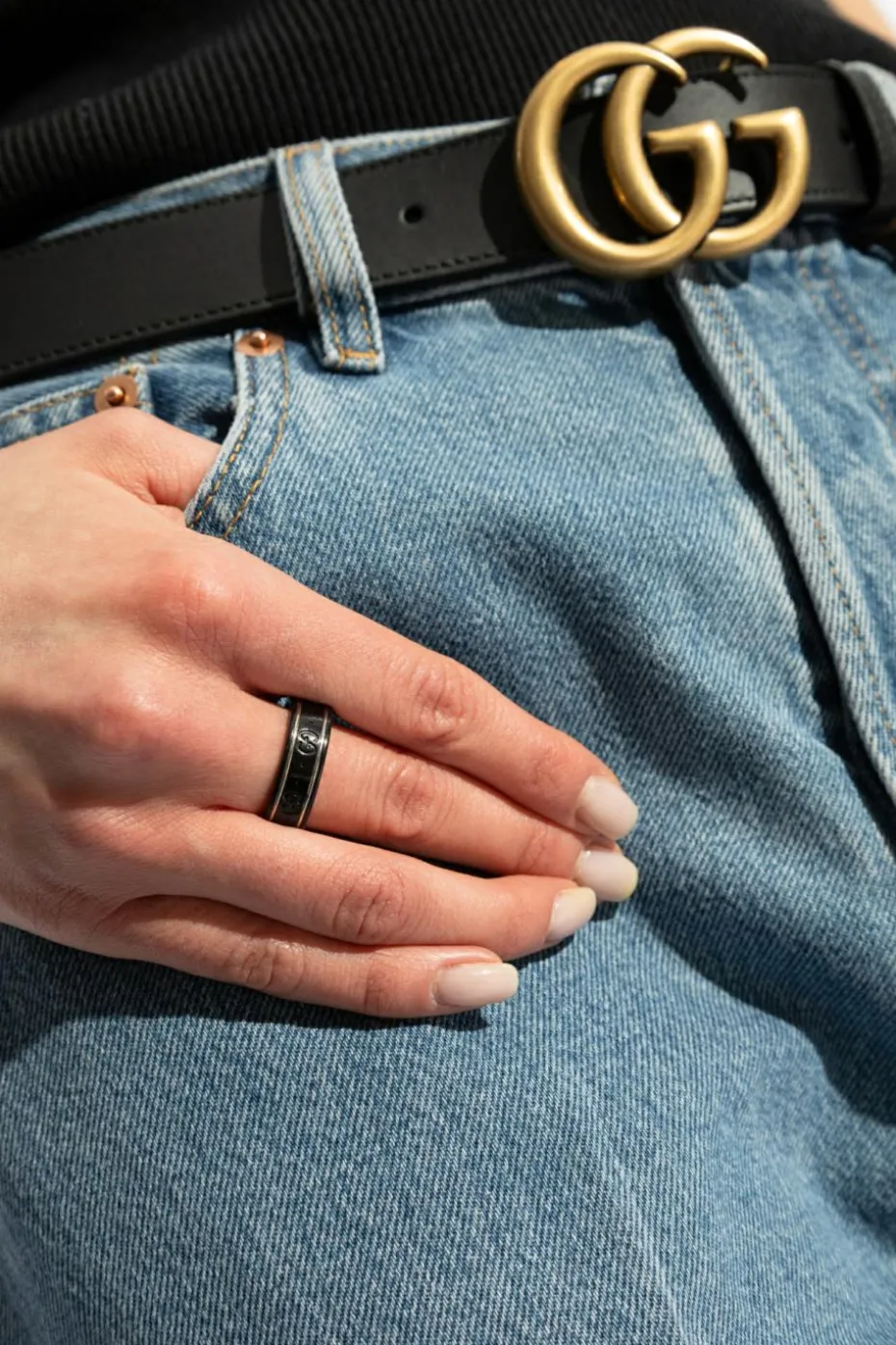 Gucci BLACK Monogram ring