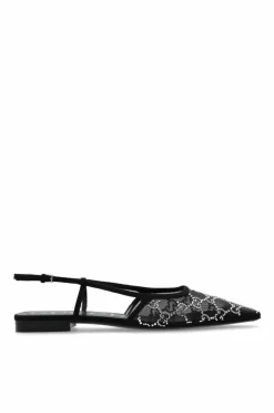 Gucci BLACK Monogrammed ballet flats