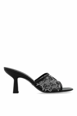 Gucci BLACK Monogrammed mules