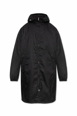 Gucci BLACK Parka with 'GG' pattern