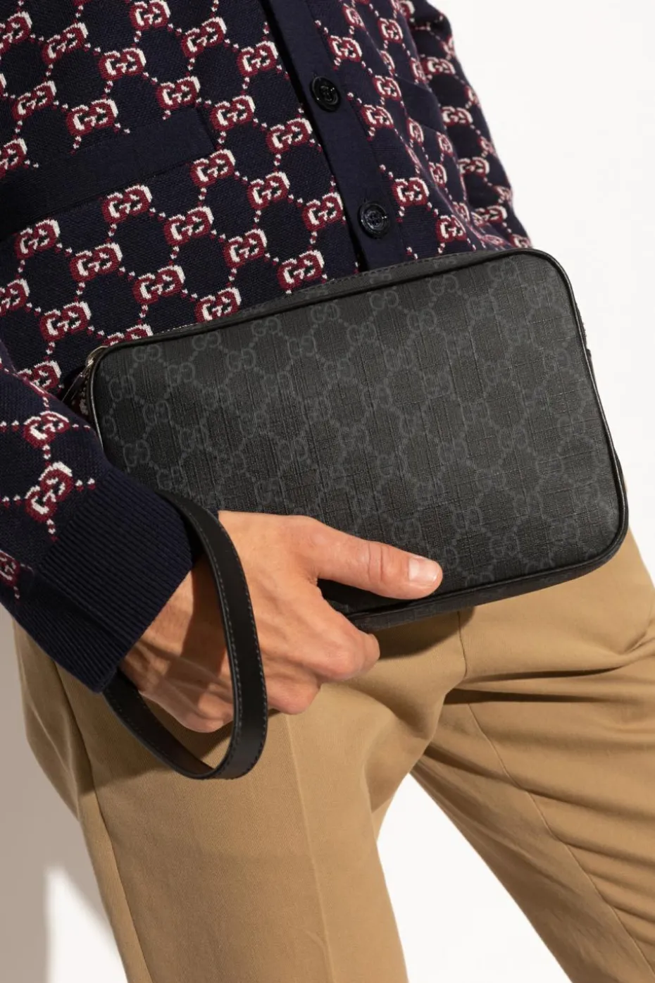 Gucci BLACK Pouch with wrist strap