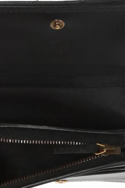 Gucci BLACK Quilted wallet with logo